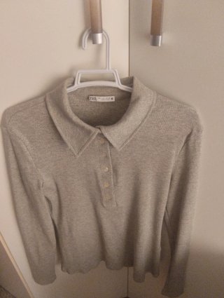 Jersey tipo polo Zara beige
