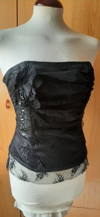 Top bustier negro Stradivarius