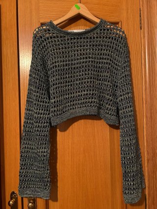 Jersey Zara Calado Metalizado Talla S