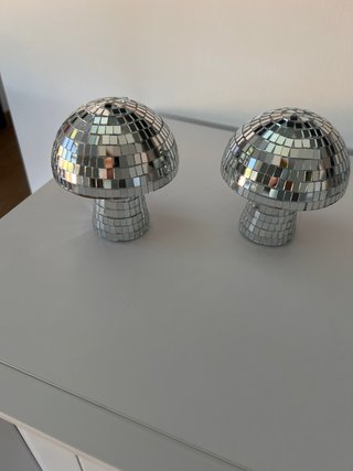 Pareja de Setas Decorativas de Cristal