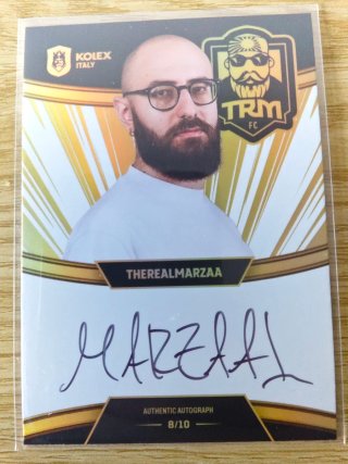 Carta Coleccionable Therealmarzaa Autografiada