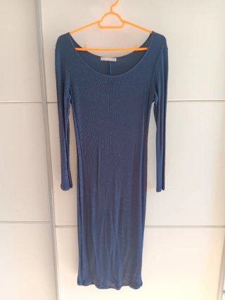 Vestido de punto azul