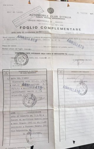 Documento original moto Honda CB750 Four
