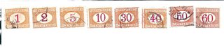 Serie 8 Francobolli Segnatasse Italia 1870