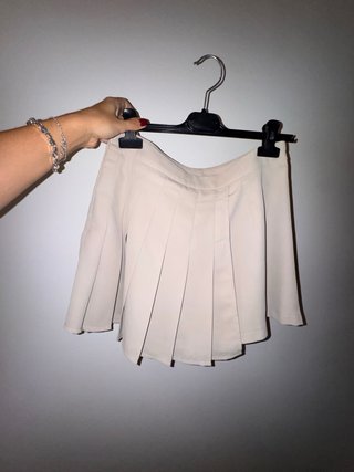 Falda pantalón beige