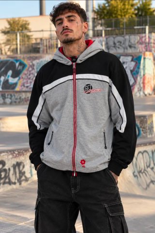 Chaqueta Deportiva Tricolor con Capucha Talla M