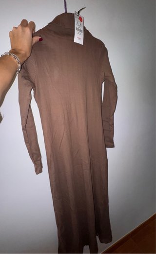 Vestido largo marrón