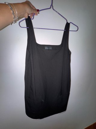 Vestido Negro Rayas
