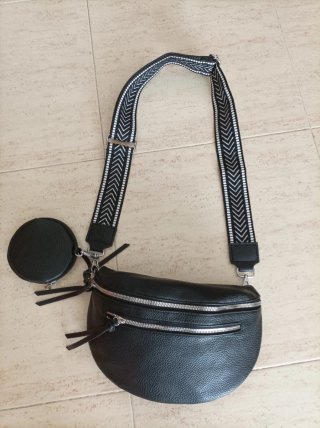 Bolso Bandolera Negro con Monedero