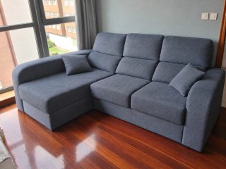 Sofá Chaise Longue 2.25m color azul gris