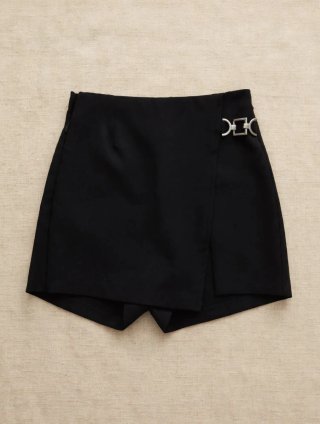 Pantalón corto Bershka negro