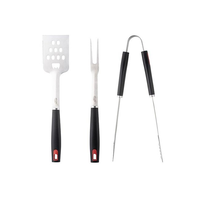 Juego utensilios barbacoa acero inoxidable