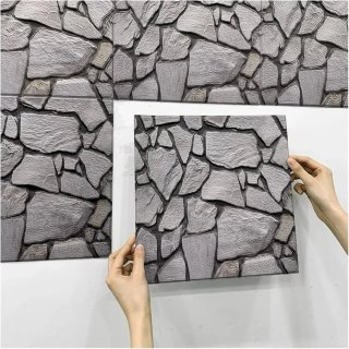 Papel Pintado 3D Autoadhesivo Efecto Piedra