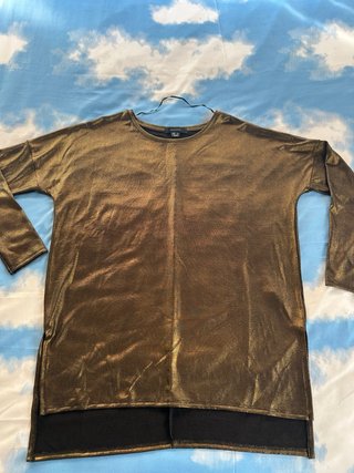 Camiseta Strass ocre