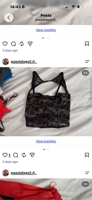 Top de encaje negro