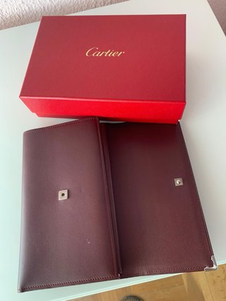 Cartera Cartier París de Piel Burdeos
