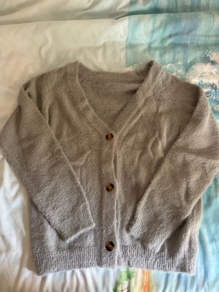 Chaqueta de punto gris