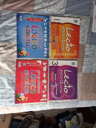 4 CUADERNOS DE LECTOESCRITURA Y LÓGICO MATEMÁTICAS