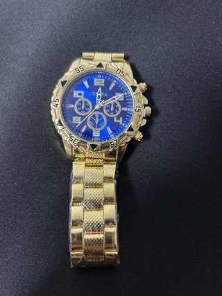Reloj Geneva Dorado y Azul