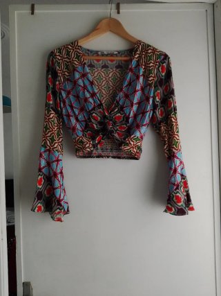 Crop top estampado Zara