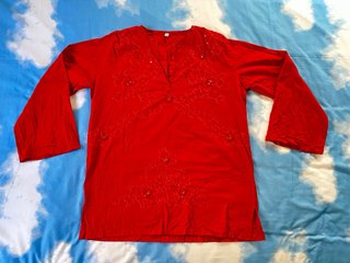 Vestido de playa rojo