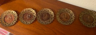 Set de 5 Medallones de Músicos Clásicos