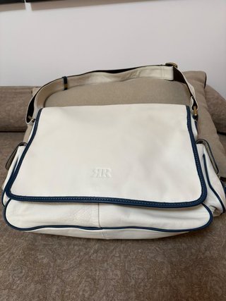 Bolso de hombro Elos blanco y azul