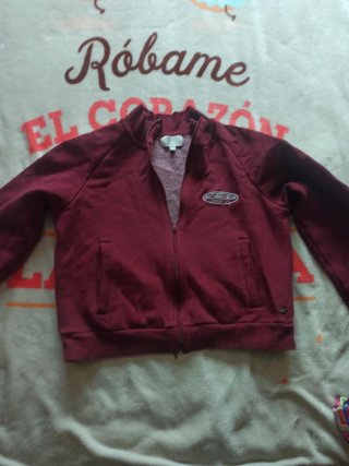 Sudadera con Cremallera Roja