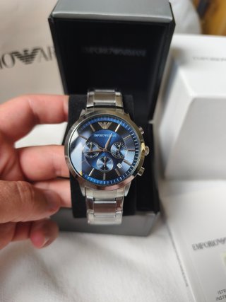Reloj Emporio Armani Plateado y Azul