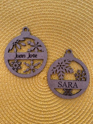 Bolas de Navidad de Madera Personalizadas