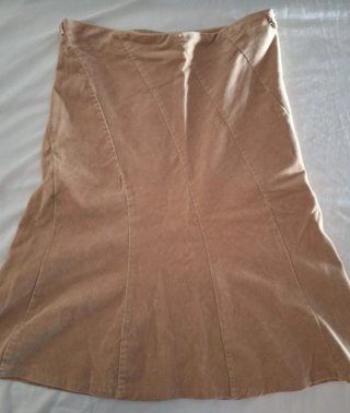 Falda de pana beige Formula Joven Talla 38