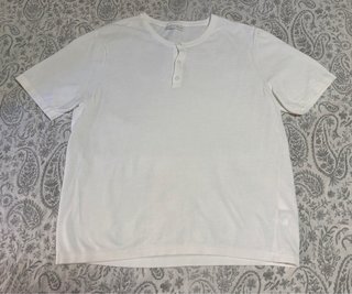 Camiseta manga corta cuello henley Zara hombre (S)