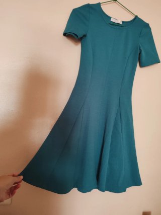 Vestido corto color verde azulado