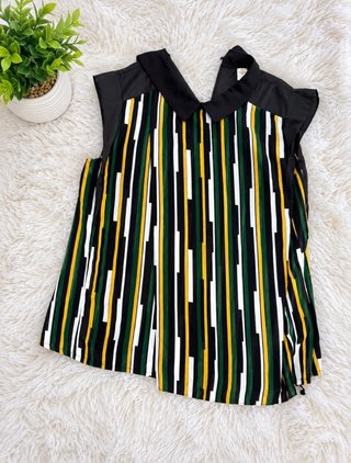 Blusa sin mangas estampada