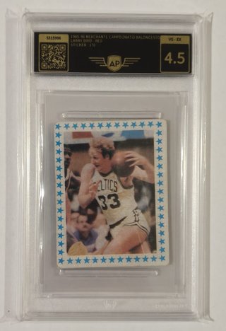 Cromo Larry Bird 1985-86 Merchante Red Back