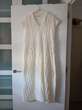 Vestido largo blanco roto SFERA