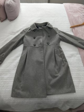 Abrigo Zara Gris Talla S