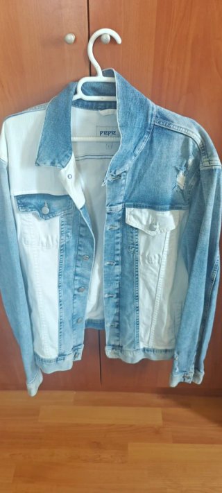 Chaqueta Vaquera Pepe Jeans Azul y Blanca