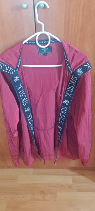 Cortavientos Siksilk Rojo Talla L