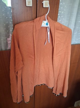 Chaqueta de punto naranja