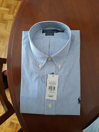 Camisa Ralph Lauren Azul y Blanca Talla M
