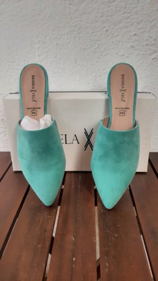Zapatos Daniela Vega Turquesa Talla 39