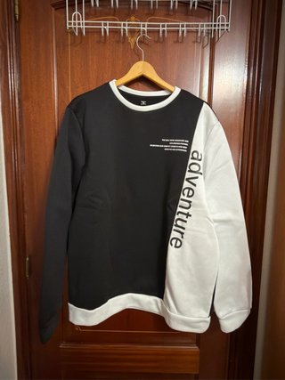 Sudadera Hombre Negra y Blanca