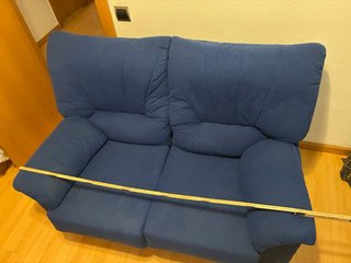 Sofá de 2 plazas azul