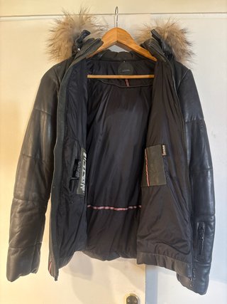 Chaqueta de piel Oakwood negra