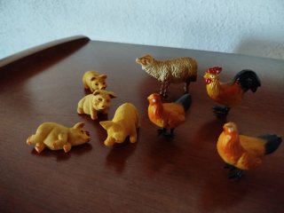 Lote 8 Figuras de Animales para Belén