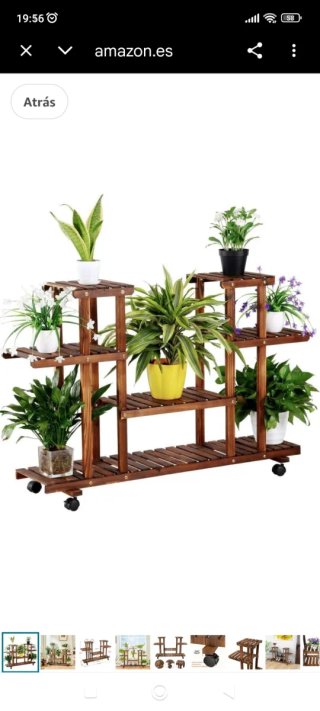 Estantería para Plantas con Ruedas