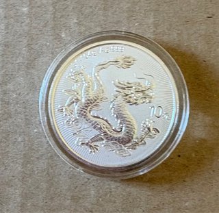Moneda Plata 1 Onza China Dragón 2026