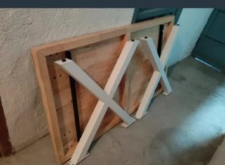 Mesa de Madera con Patas en X