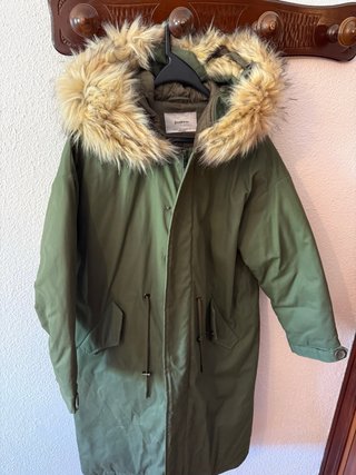 Abrigo Parka Stradivarius Verde Talla M